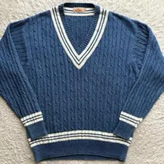 トレンタセッタンタ 30/70 sporta Vネックプルオーバー ブルー - メルカリ