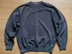 00s OLD UNIQLO スウェット 黒 無地 L 旧タグ y2k（1）