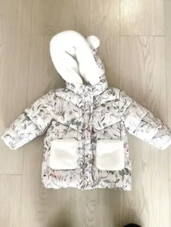 NEXT ベビー　ダウン 花柄フード付きジャケット