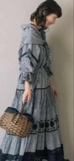 SM2 kazumiコラボ ストール付きブラウス＆スカート セットアップ