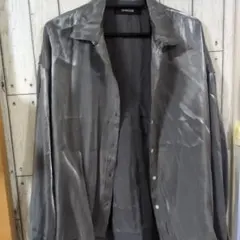 SHAGGIE グレー サテン 長袖シャツのサムネイル