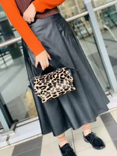美品　GIANNI CHARINI ジャンニキャリーニ　レオパード　オリガミ　S