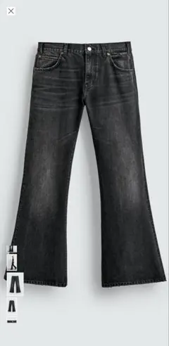2026年最新】ZARA デニムカラー：ブラック メンズ ブーツカットデニム 