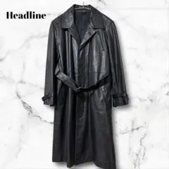 Parlina 羊革 レザートレンチコート M 黒 日本製 ヴィンテージ