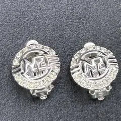 極美品　ニナリッチ　NINA RICCI　シルバーイヤリング　ラインストーン付き