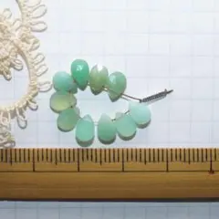 クリソプレーズ　ペアシェイプブリオレットカット　＋オマケ　1428