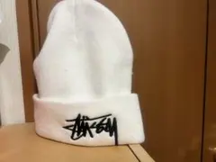 Stussy ホワイトニット帽