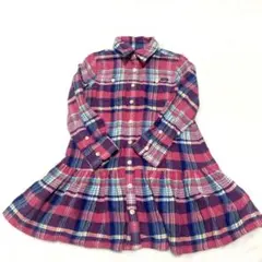 ポロ　ラルフローレン　チェック　ワンピース　ピンク