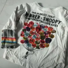 100cm スヌーピー バルーンレース Tシャツ