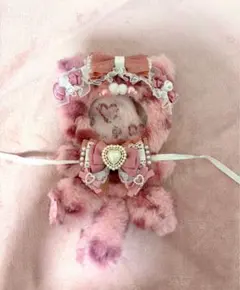 おすわりぬい服♡薄ピンクチェック ねこ 15cm② - メルカリ