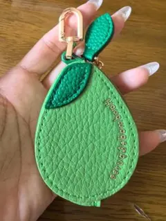 アボカド型グリーンコインケース キーホルダー チャーム 可愛い