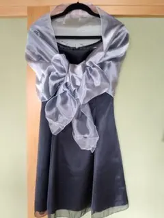 ゲストドレス　シルバーショール