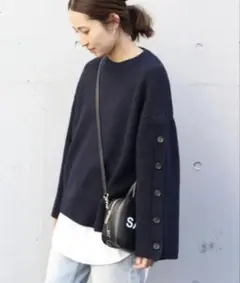 ニット ネイビー 毛