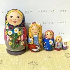 アンナ・リャボワさん作 マトリョーシカ お花を持った4ピース - メルカリ