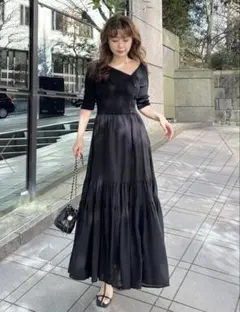 Herlipto / Two-Way Gathered Flare Dress - メルカリ