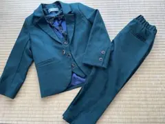 子供用ダークグリーンスーツ（蝶ネクタイ付き）