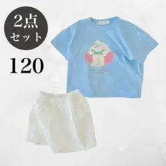 キッズハーフパンツ　デニム　キッズTシャツ　ショートパンツ　韓国　120