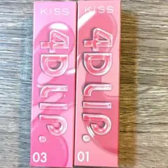 【新品未使用品】KISS 4Dリップ 2色 セットのサムネイル