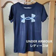 【美品】Under Armour ネイビー 半袖Tシャツ　レディースMのサムネイル