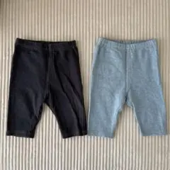 UNIQLO ユニクロ レギンス/デニムライク/7分丈 80 2枚セット