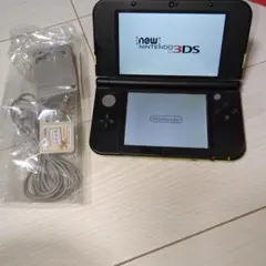 NEWニンテンドー3DS LL ライム×ブラック 充電器＆おまけソフト付