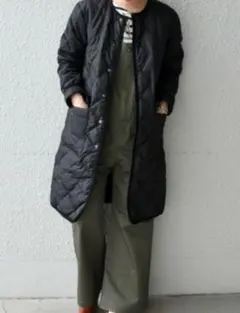 キルティングコート ノーカラージャケット