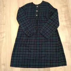 BRANSHES キッズ チェック柄 ワンピース 140cm
