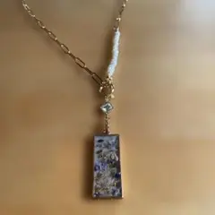 レジンペンダントネックレス ゴールドチェーン