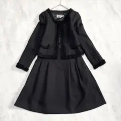 【美品】JOYBELLA フリル ノーカラージャケット スカートセットアップ