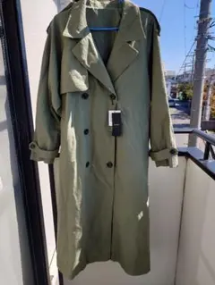 未使用 カーキグリーン トレンチコート