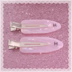 CHANEL シャネル ノベルティ ヘアピン ピンク 2点セット