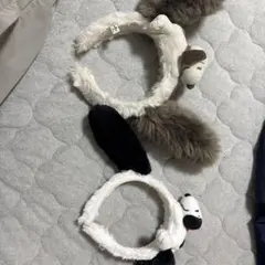 スヌーピーキャラクターカチューシャ2個セット