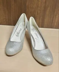 Sweet Fit シルバー グリッターハイヒール パンプス