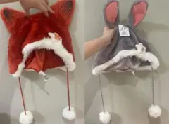 上海ディズニー正規品 限定ズートピア ニック ジュディ ファンキャップ 帽子2点