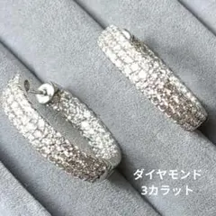 人気 PT天然ダイヤフープピアス パヴェ 計0.30ct バネ式 新品 - メルカリ