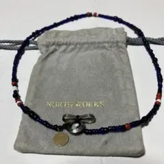 NORTH WORKS ネックレス ビーズ　ネイビーのサムネイル