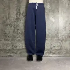 【90's】USA製　Lee ワイドスウェットパンツ　ネイビー　Lサイズ