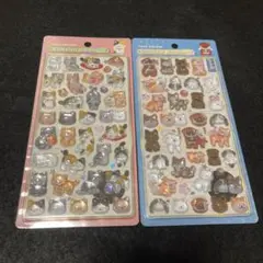 正規品　ボンボンドロップシール　和柄　2枚セット　和猫　和犬