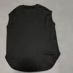 レディース　Tシャツ　ノースリーブ　黒 LL