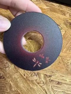 新品未使用　剣道　紋様鍔　ワンポイントトンボ　エンジ