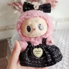 17cm ぬいぐるみ服 着せ替え　ワンピース&リボン　LABUBU ラブブ
