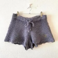 ☆【ジェラートピケ】ルームウェア ショートパンツ 刺繍ロゴ ウエストゴム F