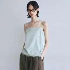 パッドin lacy satin キャミソール ホワイト M - メルカリ