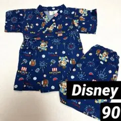 Disney ベビー ミッキー 甚平 90 ブルー