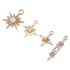 14KGF◆ジルコニア使用◆カン付きチャーム◆2個1セット◆４デザイン