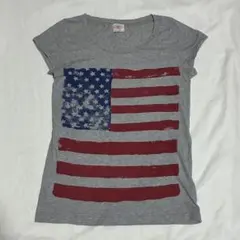 【美品】J.PRESS 国旗プリント Tシャツ フレンチスリーブのサムネイル