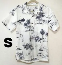 Palmwave Hawaii アロハシャツ 半袖 ホワイト Sのサムネイル