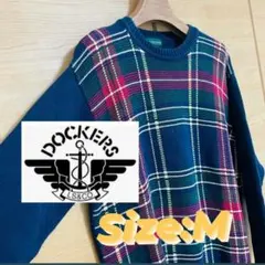 Dockers 柄ニット ネイビー