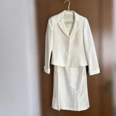 アイボリー ジャケット スカート セットアップ