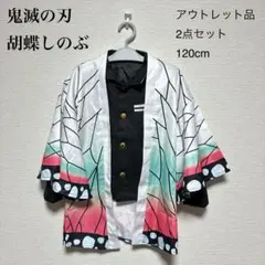 【アウトレット品】鬼滅の刃 胡蝶しのぶ キッズコスプレ2点セット・120cm